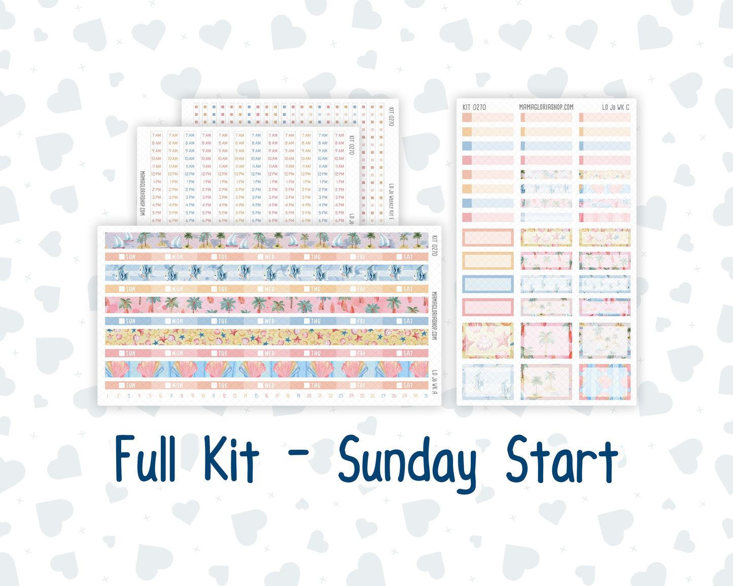 Kit 0270 - Laurel Denise The Jo Planner - Weekly Kit - June - Beachside Bliss