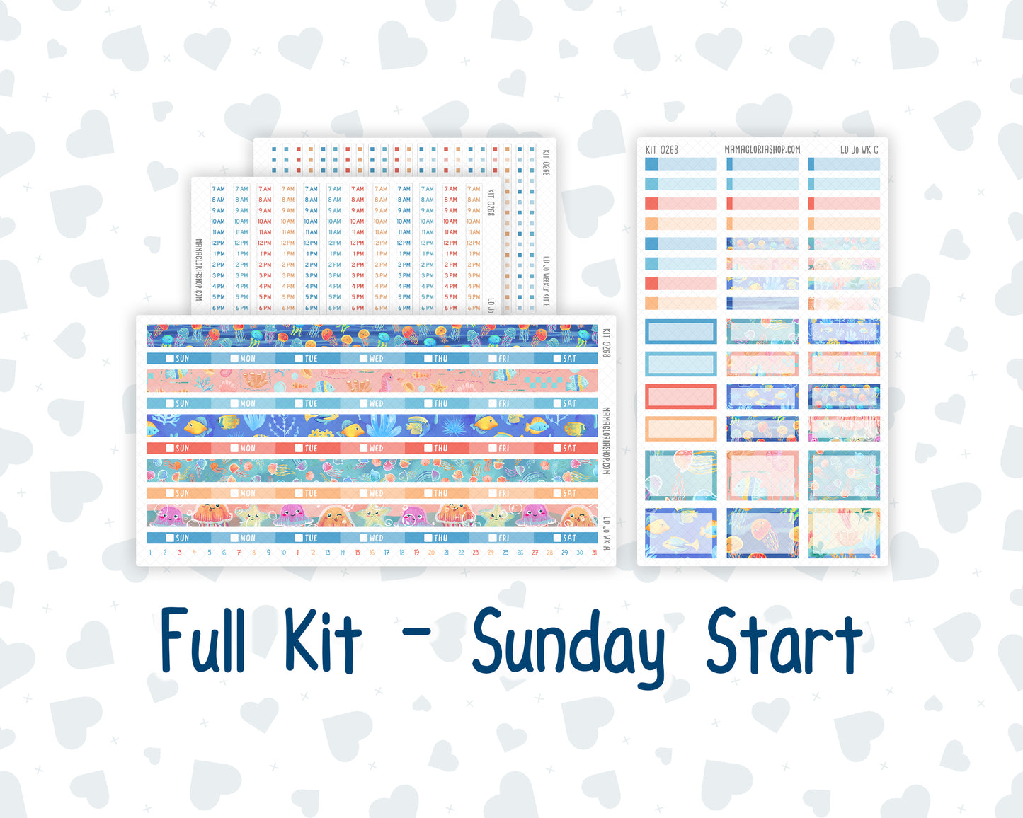Kit 0268 - Laurel Denise The Jo Planner - Weekly Kit - June - Sea Sweeties