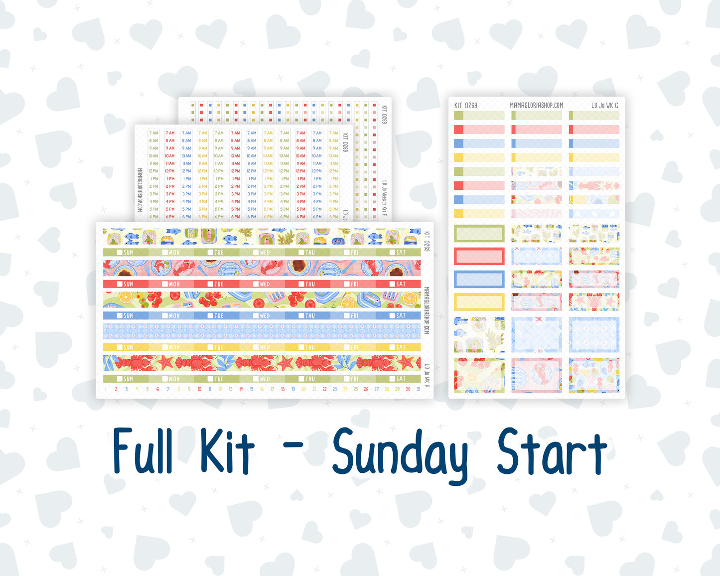 Kit 0269 - Laurel Denise The Jo Planner - Weekly Kit - June - Dolce Mare