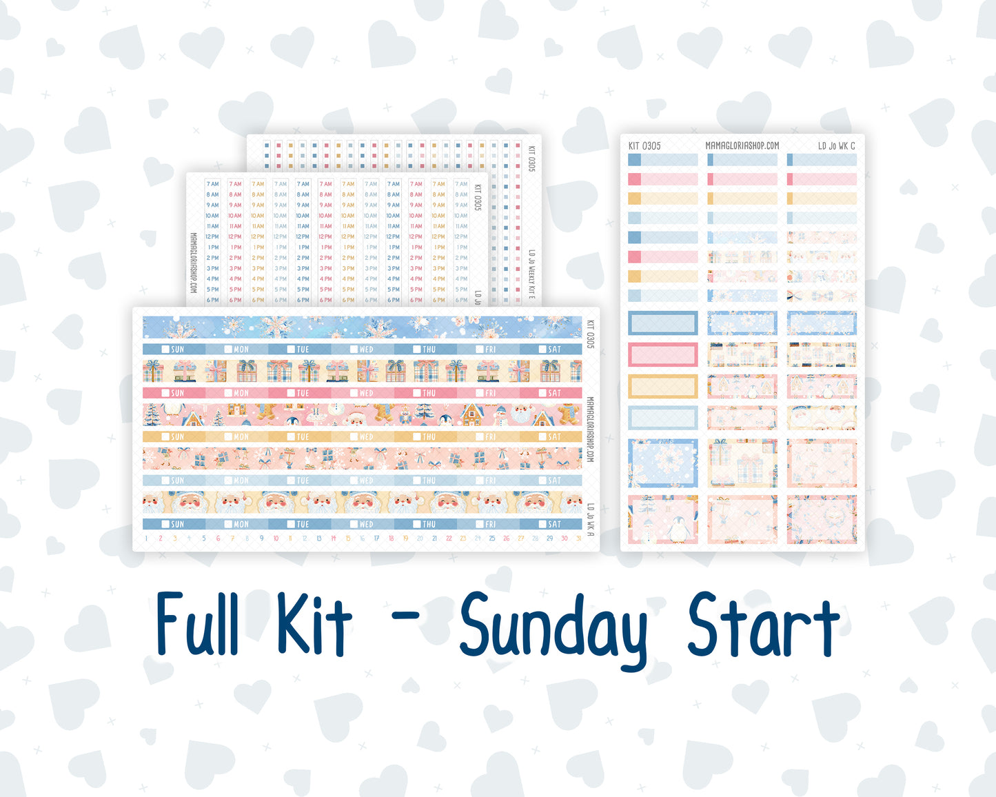 Kit 0305 - Laurel Denise The Jo Planner - Weekly Kit - December - Sugarplum Parade