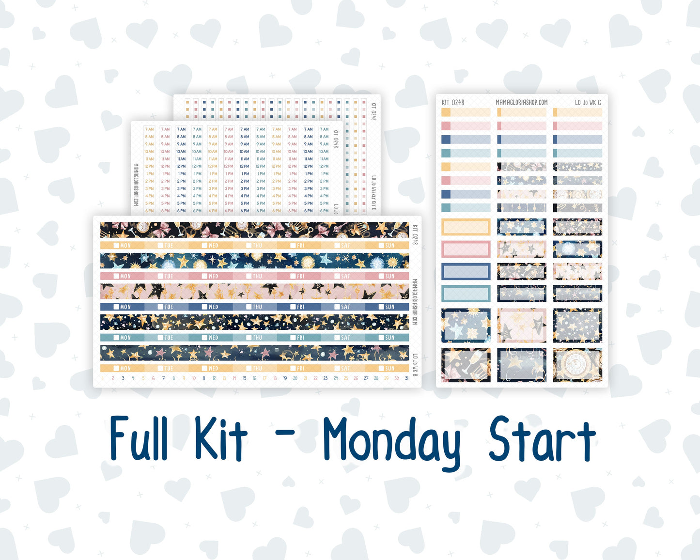 Kit 0248 - Laurel Denise The Jo Planner - Weekly Kit - January - Midnight Countdown