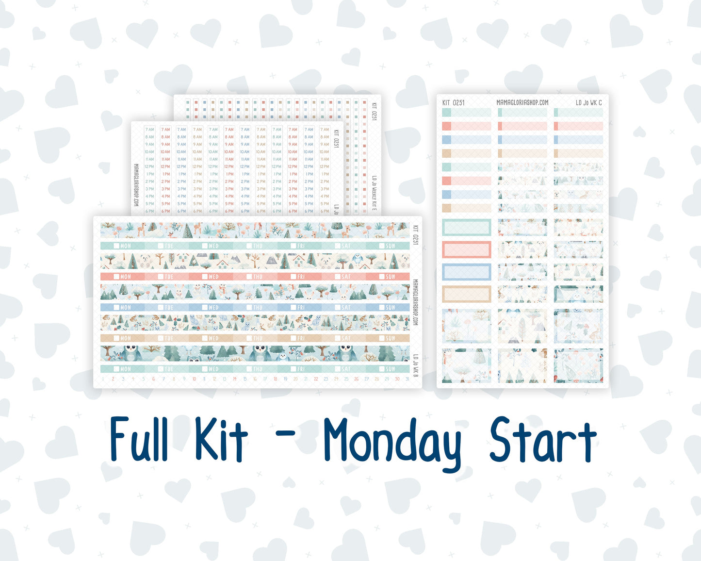 Kit 0251 - Laurel Denise The Jo Planner - Weekly Kit - January - Pine & Paws