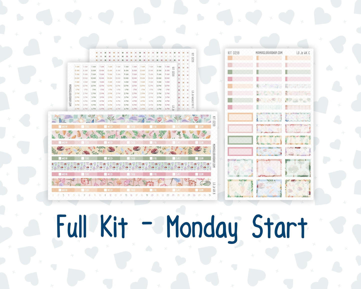 Kit 0259 - Laurel Denise The Jo Planner - Weekly Kit - March - Spring Garden Chores