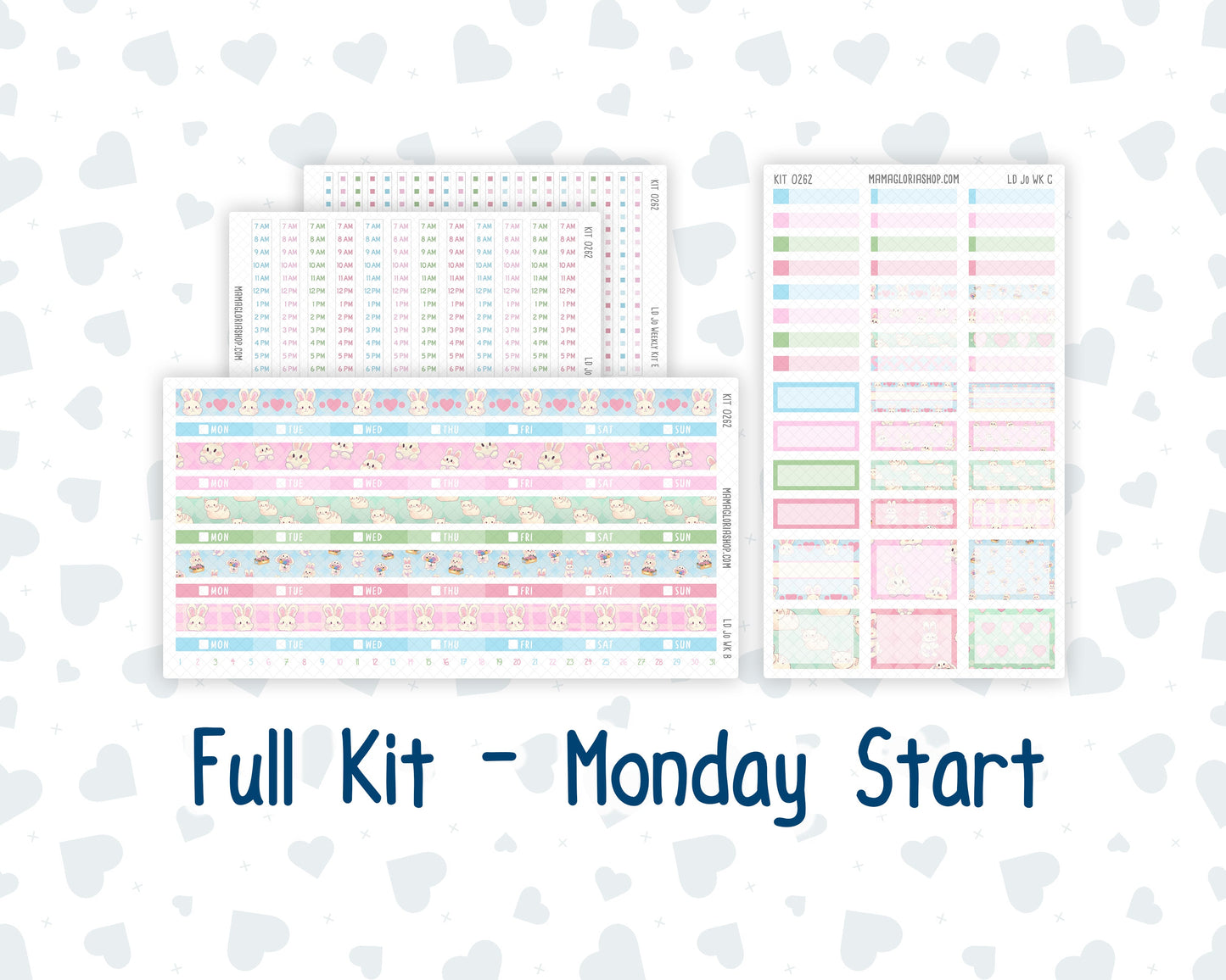 Kit 0262 - Laurel Denise The Jo Planner - Weekly Kit - April - Spring Puffs