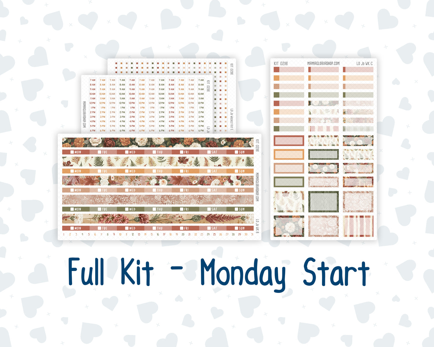 Kit 0298 - Laurel Denise The Jo Planner - Weekly Kit - October - Velvet Bloom