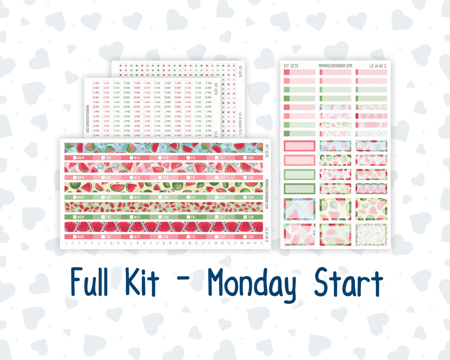 Kit 0276 - Laurel Denise The Jo Planner - Weekly Kit - July - Melon Crush