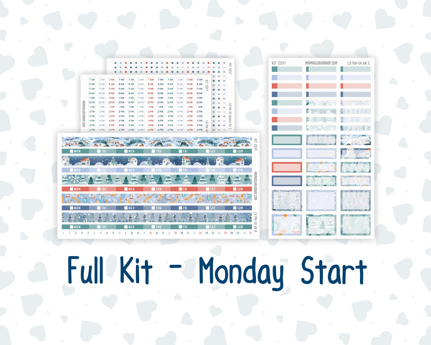 Kit 0247 - Laurel Denise Pop-Up - Weekly Kit - December - Snow Day Adventures
