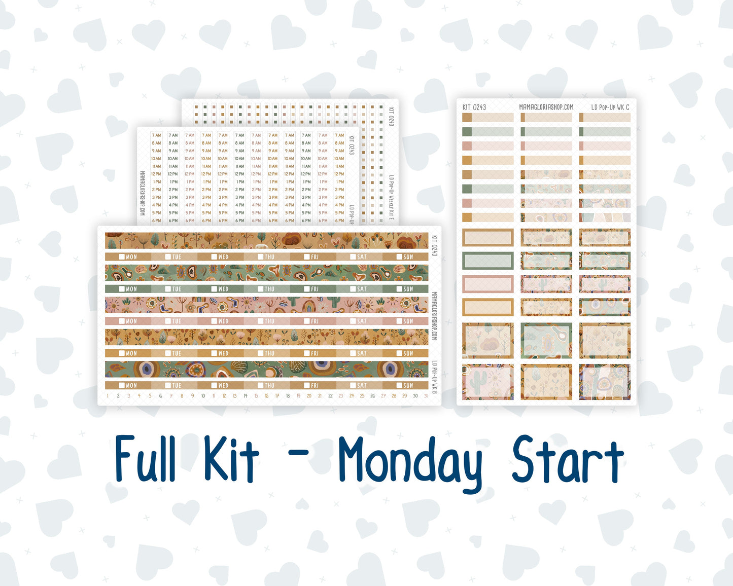 Kit 0243 - Laurel Denise Pop-Up - Weekly Kit - November - Boho Autumn