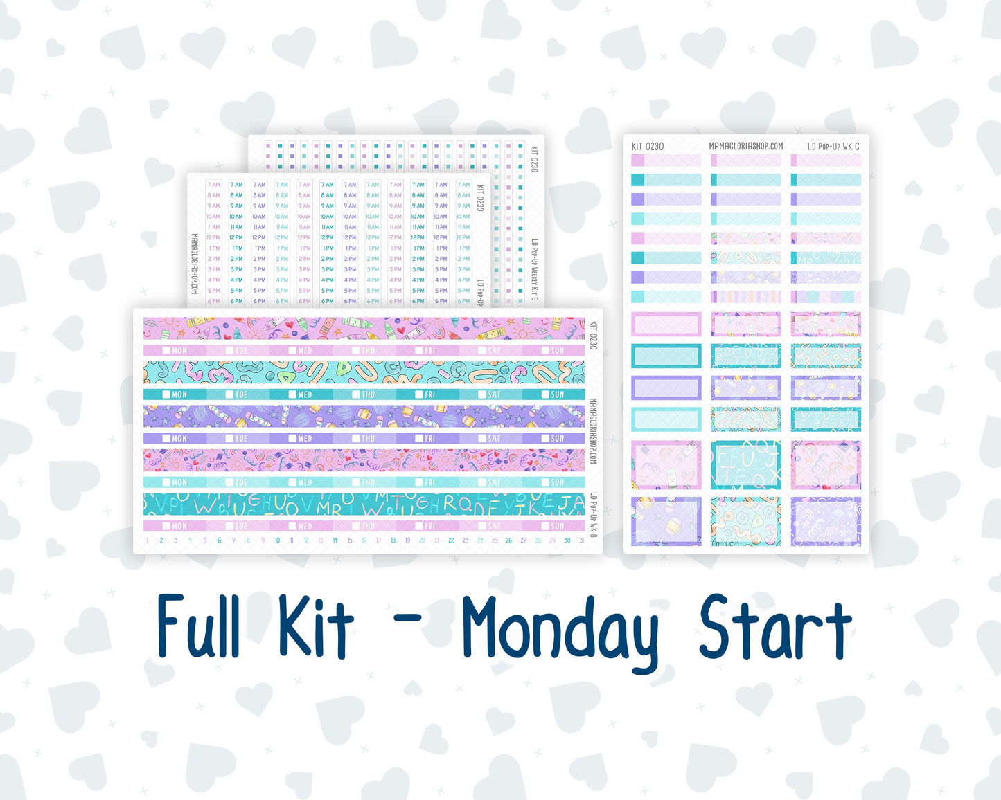 Kit 0230 - Laurel Denise Pop-Up - Weekly Kit - August - School Daze