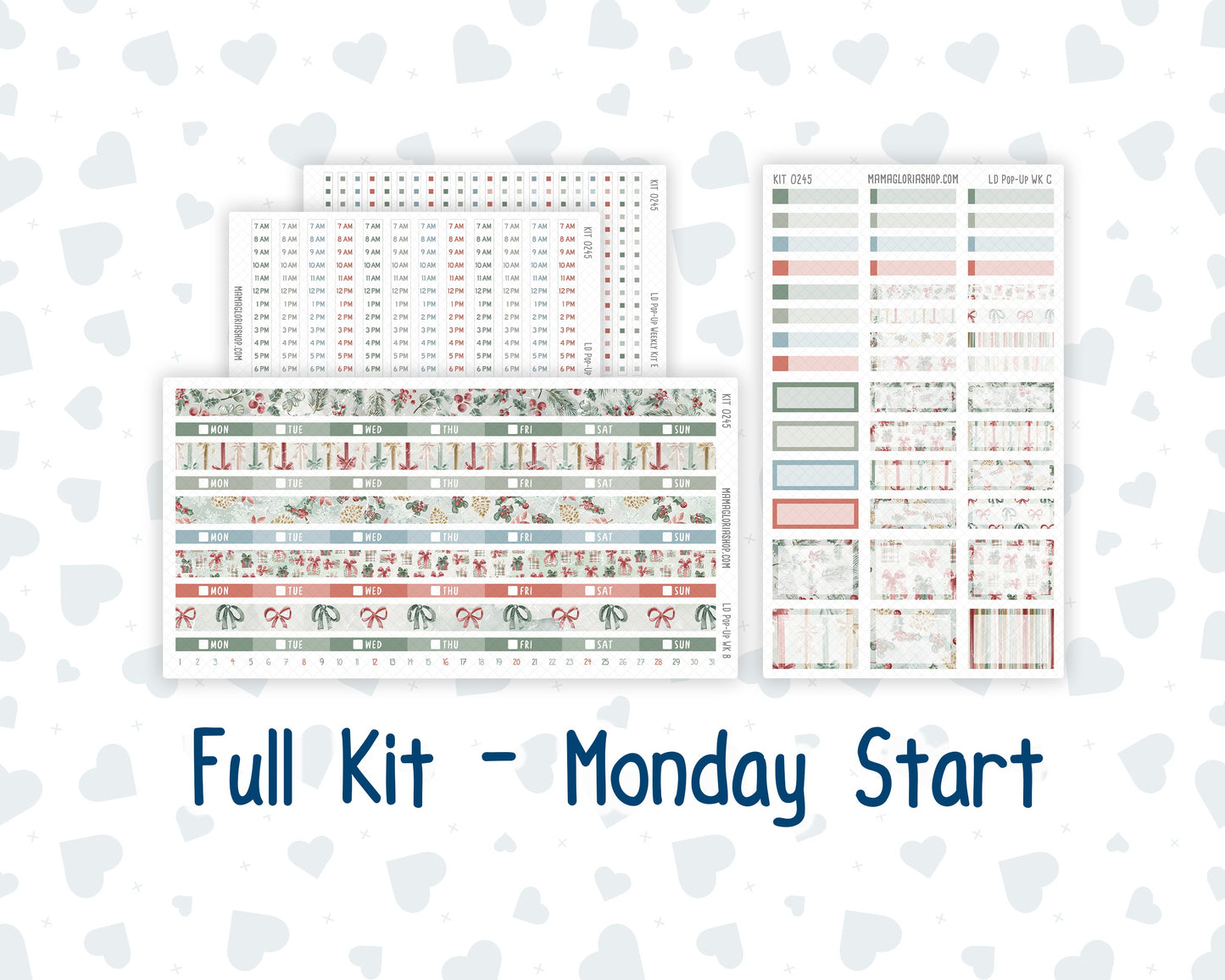 Kit 0245 - Laurel Denise Pop-Up - Weekly Kit - December - Vintage Christmas