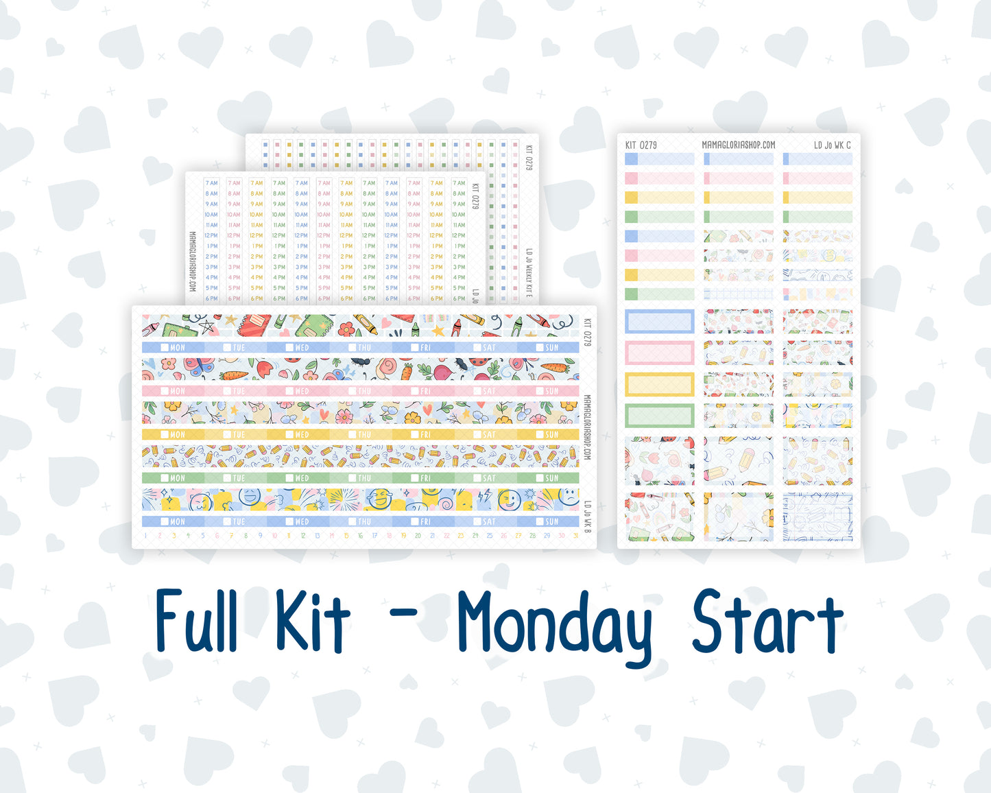 Kit 0279 - Laurel Denise The Jo Planner - Weekly Kit - August - Not Ready For School