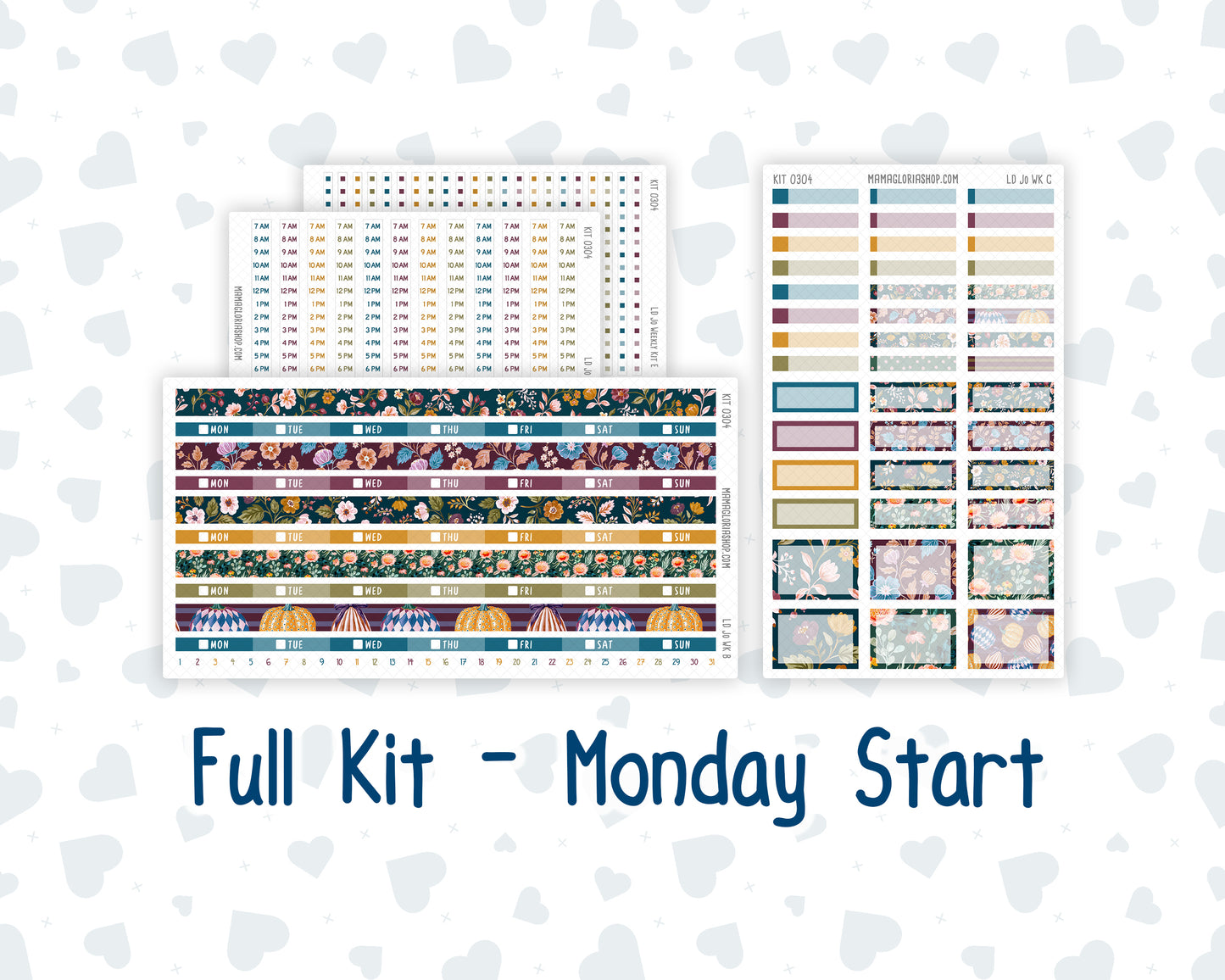 Kit 0304 - Laurel Denise The Jo Planner - Weekly Kit - November - Autumn In Bloom