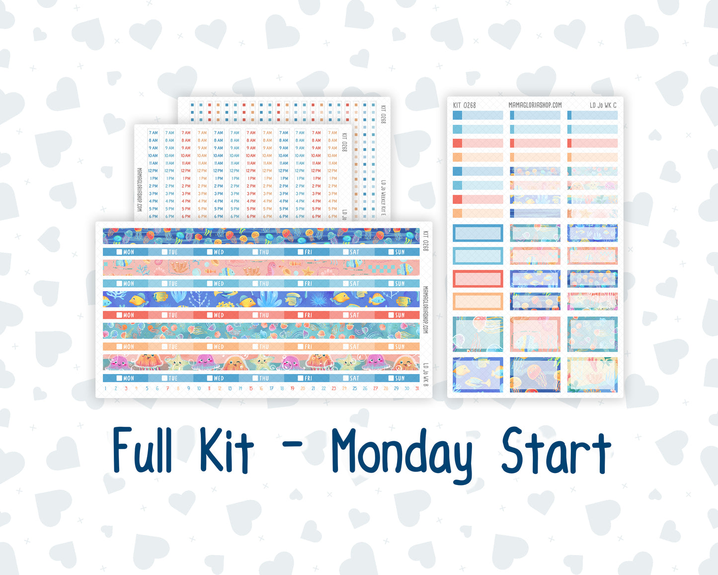 Kit 0268 - Laurel Denise The Jo Planner - Weekly Kit - June - Sea Sweeties