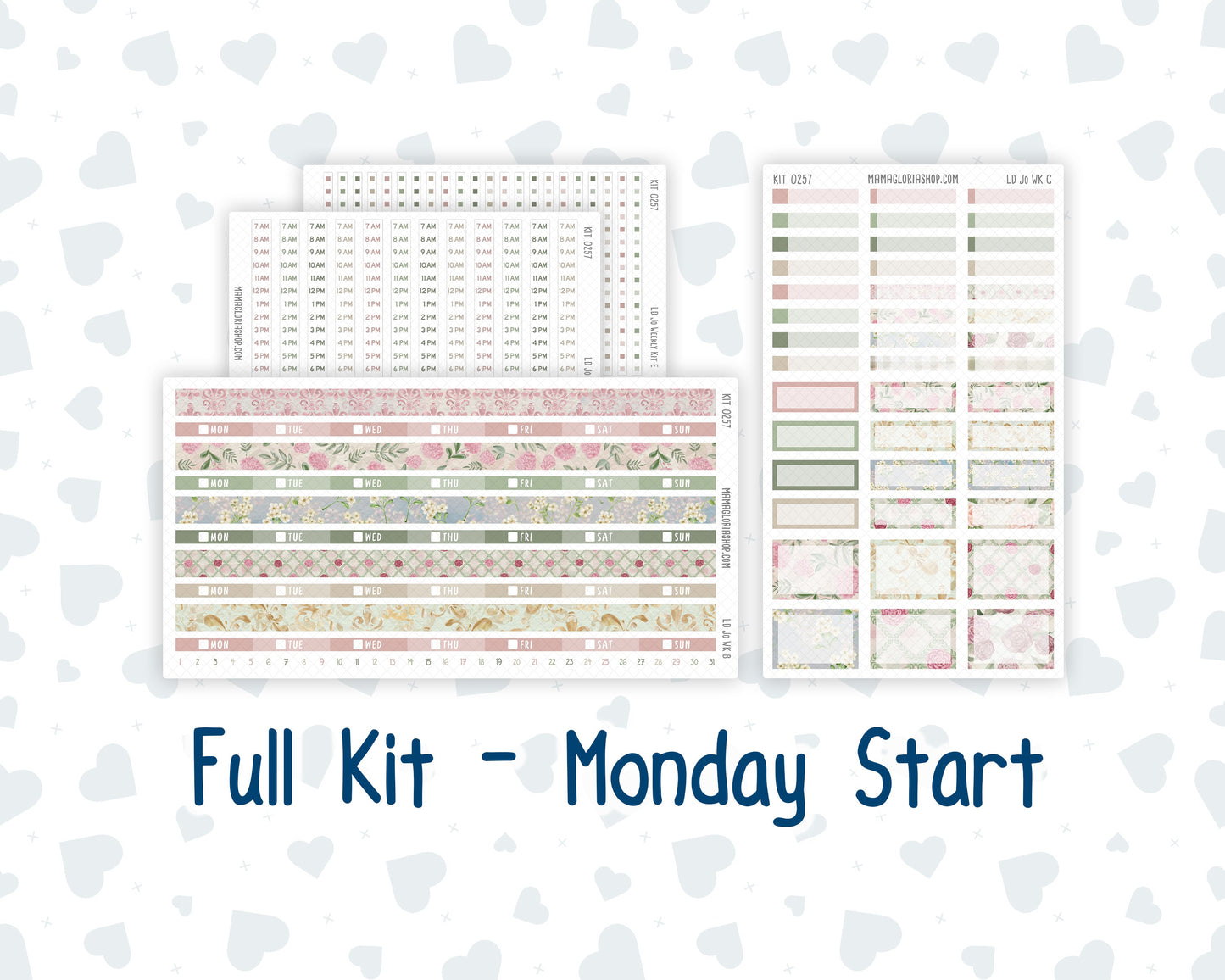Kit 0257 - Laurel Denise The Jo Planner - Weekly Kit - March - Blush Garden