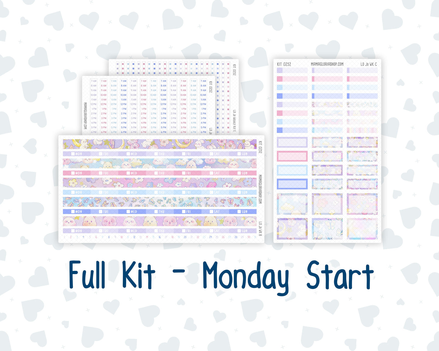 Kit 0252 - Laurel Denise The Jo Planner - Weekly Kit - February - Tokyo Candy Cloud