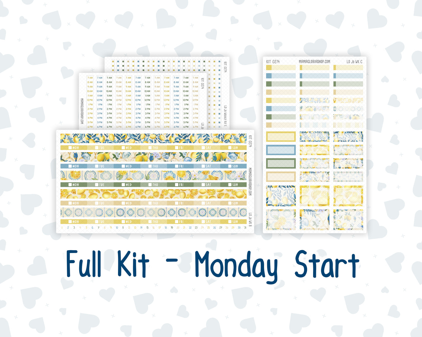 Kit 0274 - Laurel Denise The Jo Planner - Weekly Kit - July - Sunny Lemon Shore