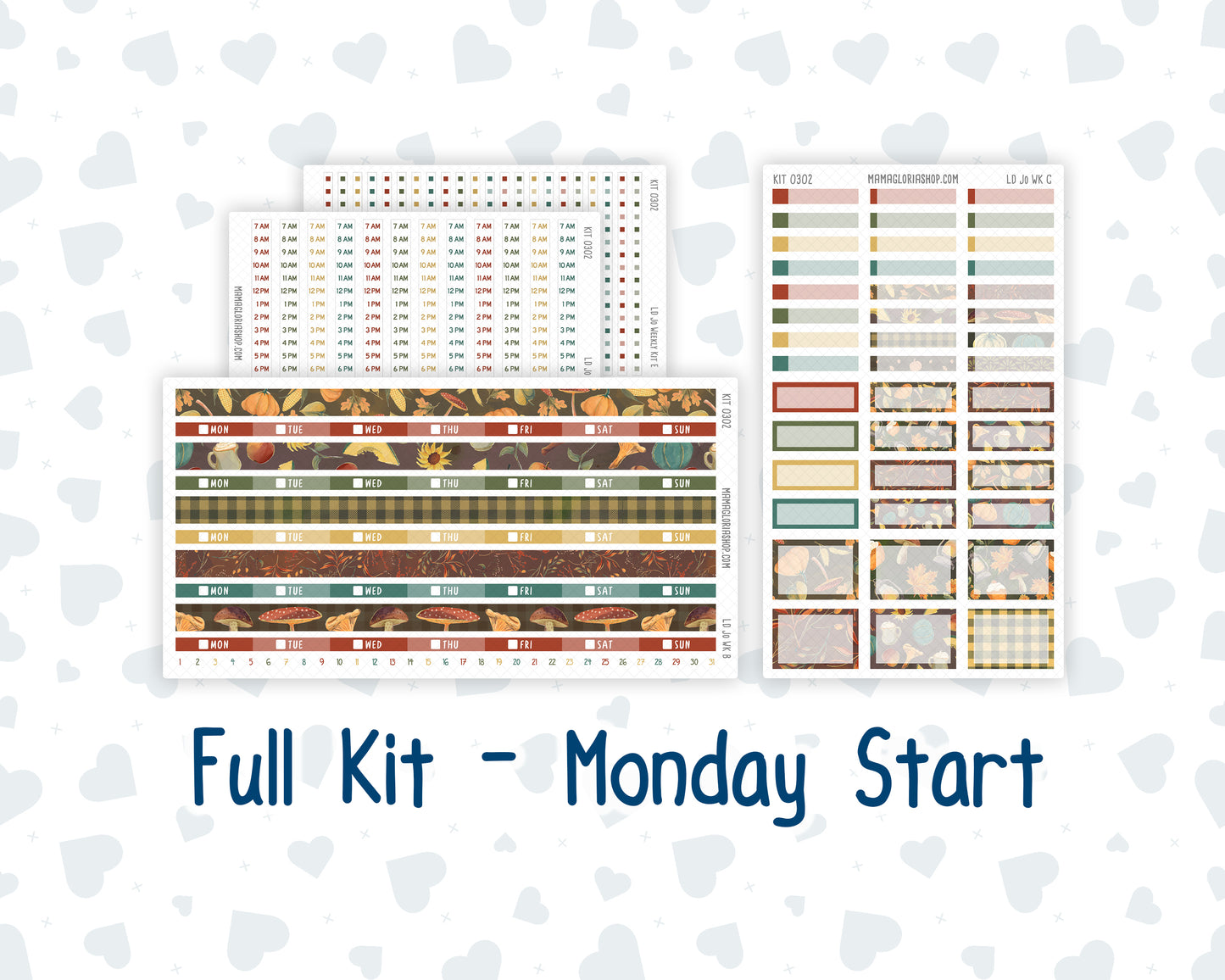 Kit 0302 - Laurel Denise The Jo Planner - Weekly Kit - November - Thankful Season