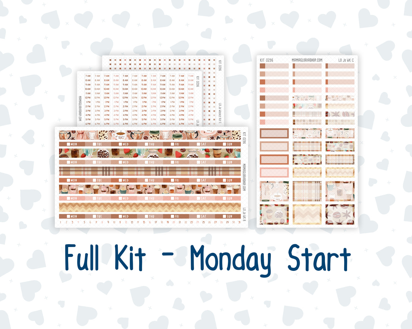 Kit 0296 - Laurel Denise The Jo Planner - Weekly Kit - September - Coffee Break