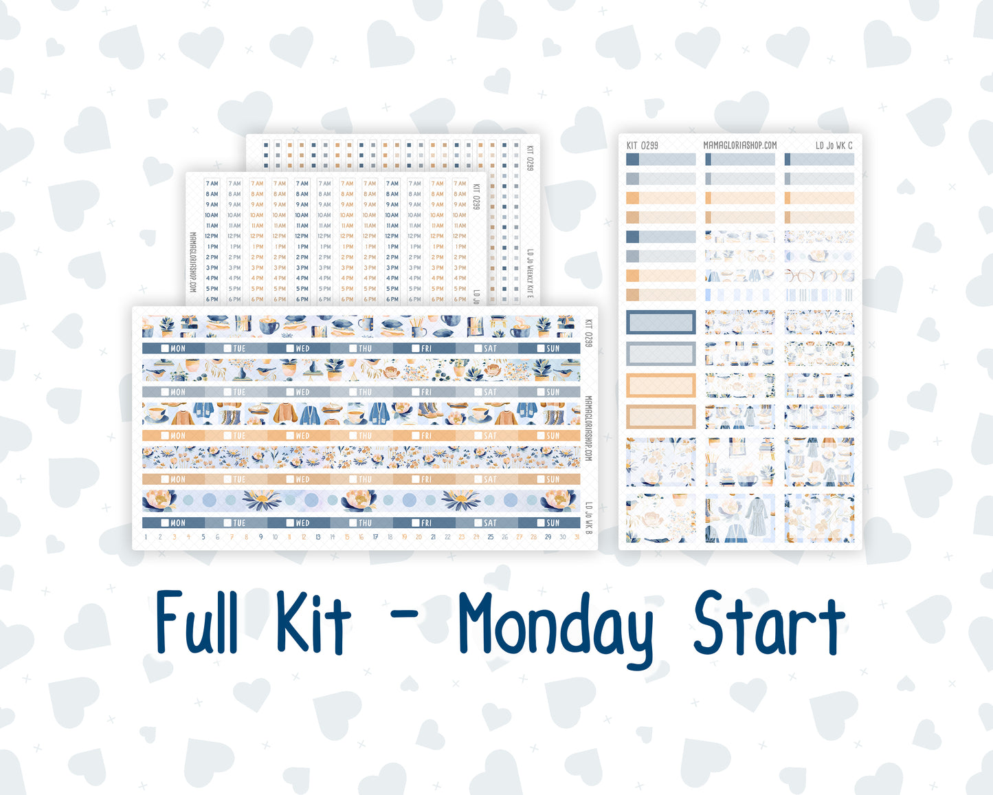 Kit 0299 - Laurel Denise The Jo Planner - Weekly Kit - October - Book Nook