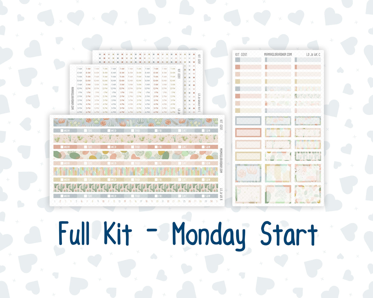 Kit 0261 - Laurel Denise The Jo Planner - Weekly Kit - April - Llama Spring