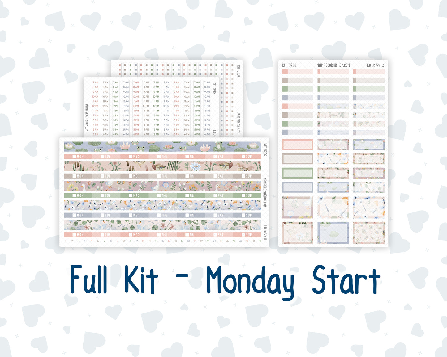 Kit 0266 - Laurel Denise The Jo Planner - Weekly Kit - May - Froggy Lake Picnic