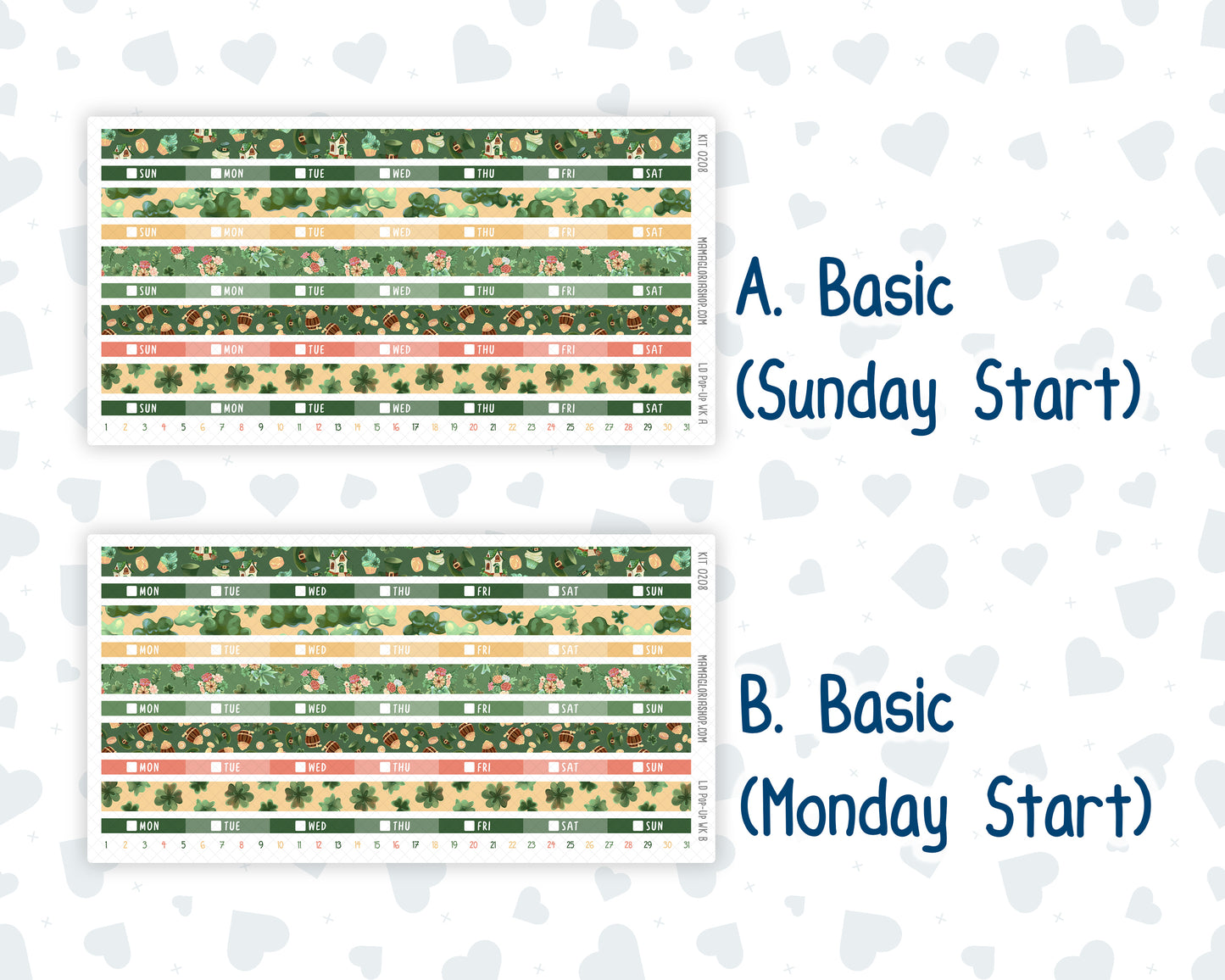 Kit 0208 - Laurel Denise Pop-Up - Weekly Kit - March - Shamrock Lane