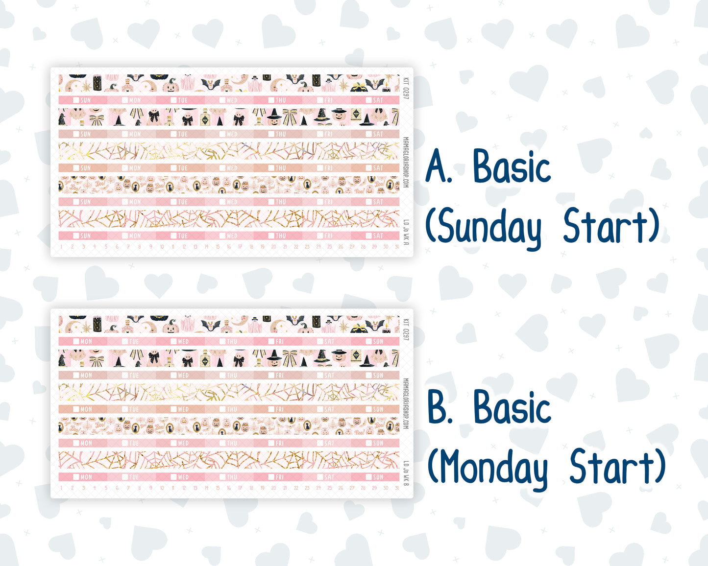 Kit 0297 - Laurel Denise The Jo Planner - Weekly Kit - October - Pink Spell