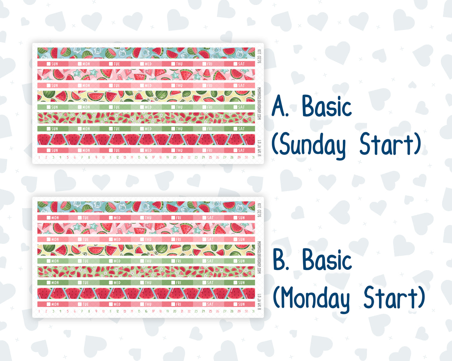 Kit 0276 - Laurel Denise The Jo Planner - Weekly Kit - July - Melon Crush