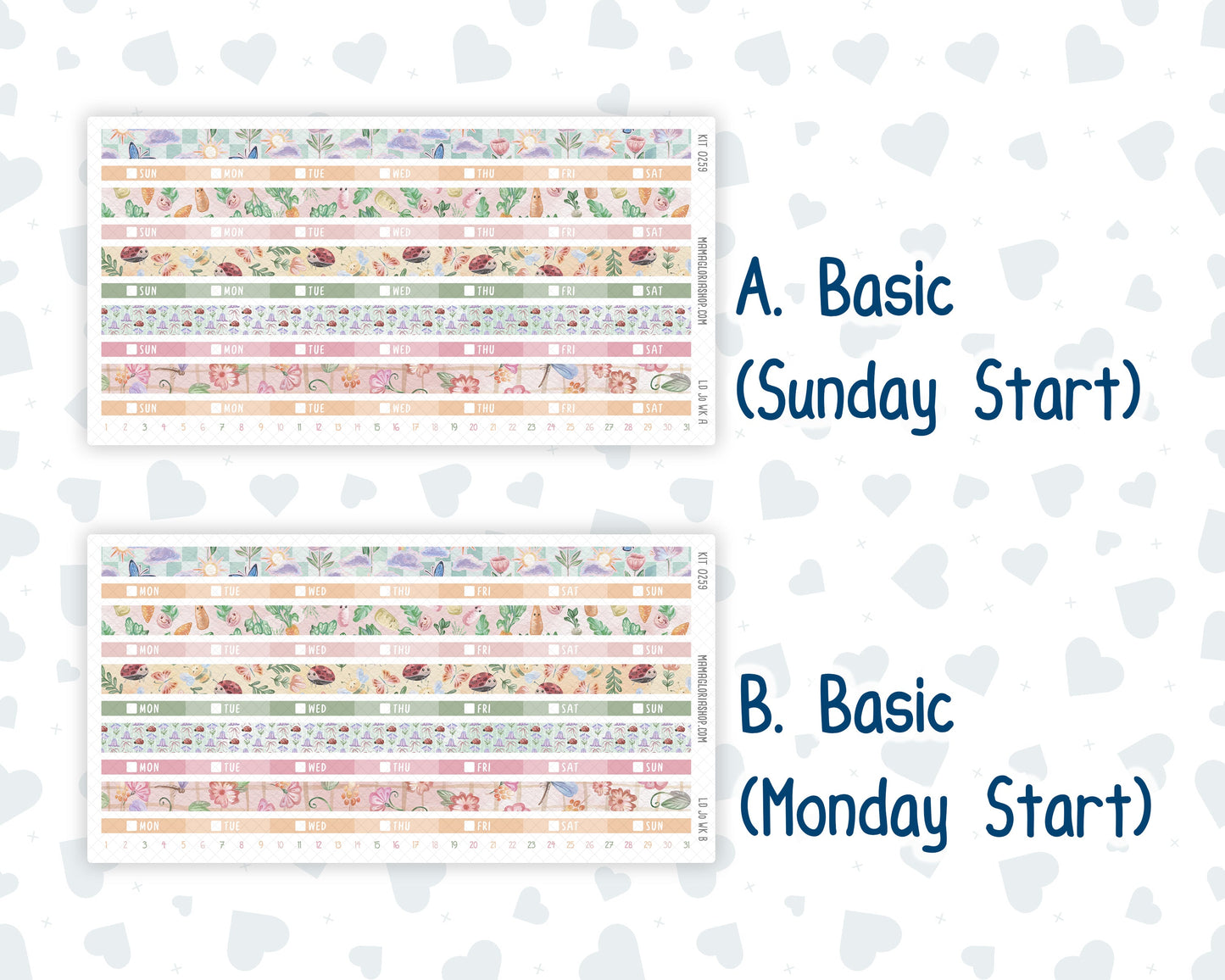 Kit 0259 - Laurel Denise The Jo Planner - Weekly Kit - March - Spring Garden Chores