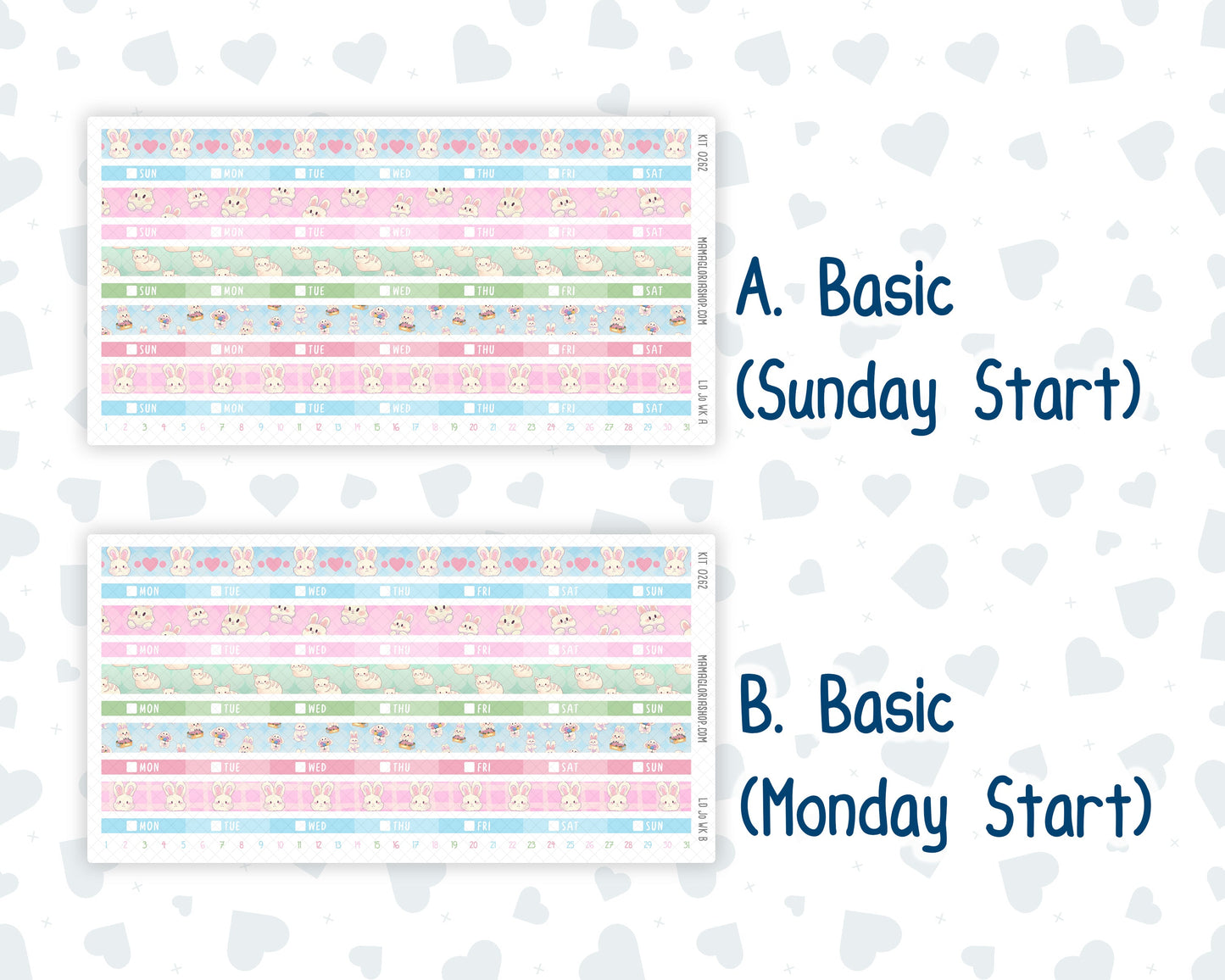 Kit 0262 - Laurel Denise The Jo Planner - Weekly Kit - April - Spring Puffs