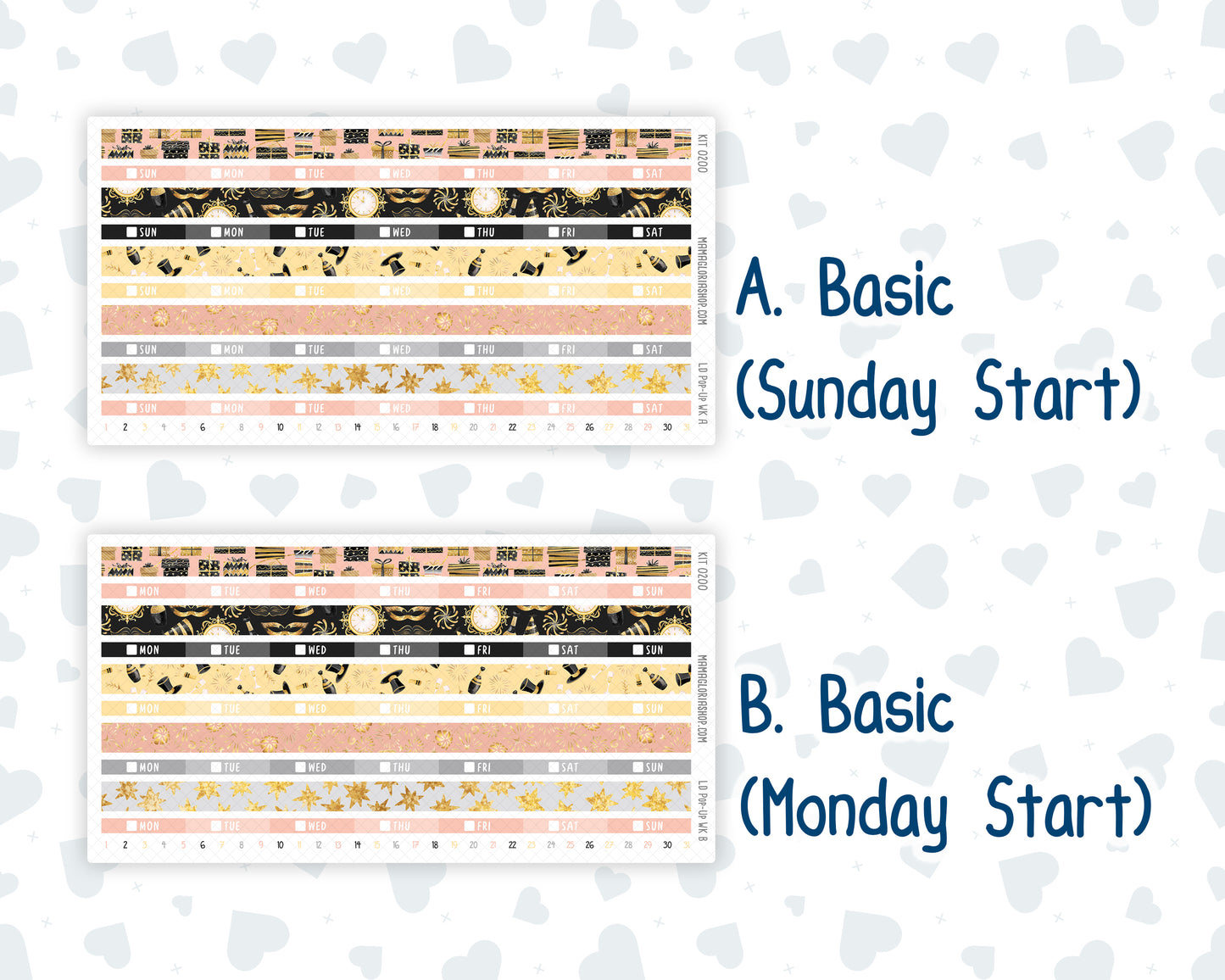 Kit 0200- Laurel Denise Pop-Up - Weekly Kit - January - Golden Hour