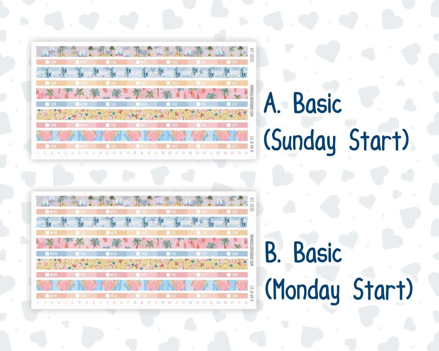 Kit 0270 - Laurel Denise The Jo Planner - Weekly Kit - June - Beachside Bliss