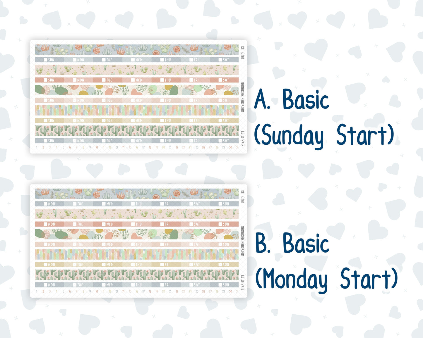 Kit 0261 - Laurel Denise The Jo Planner - Weekly Kit - April - Llama Spring