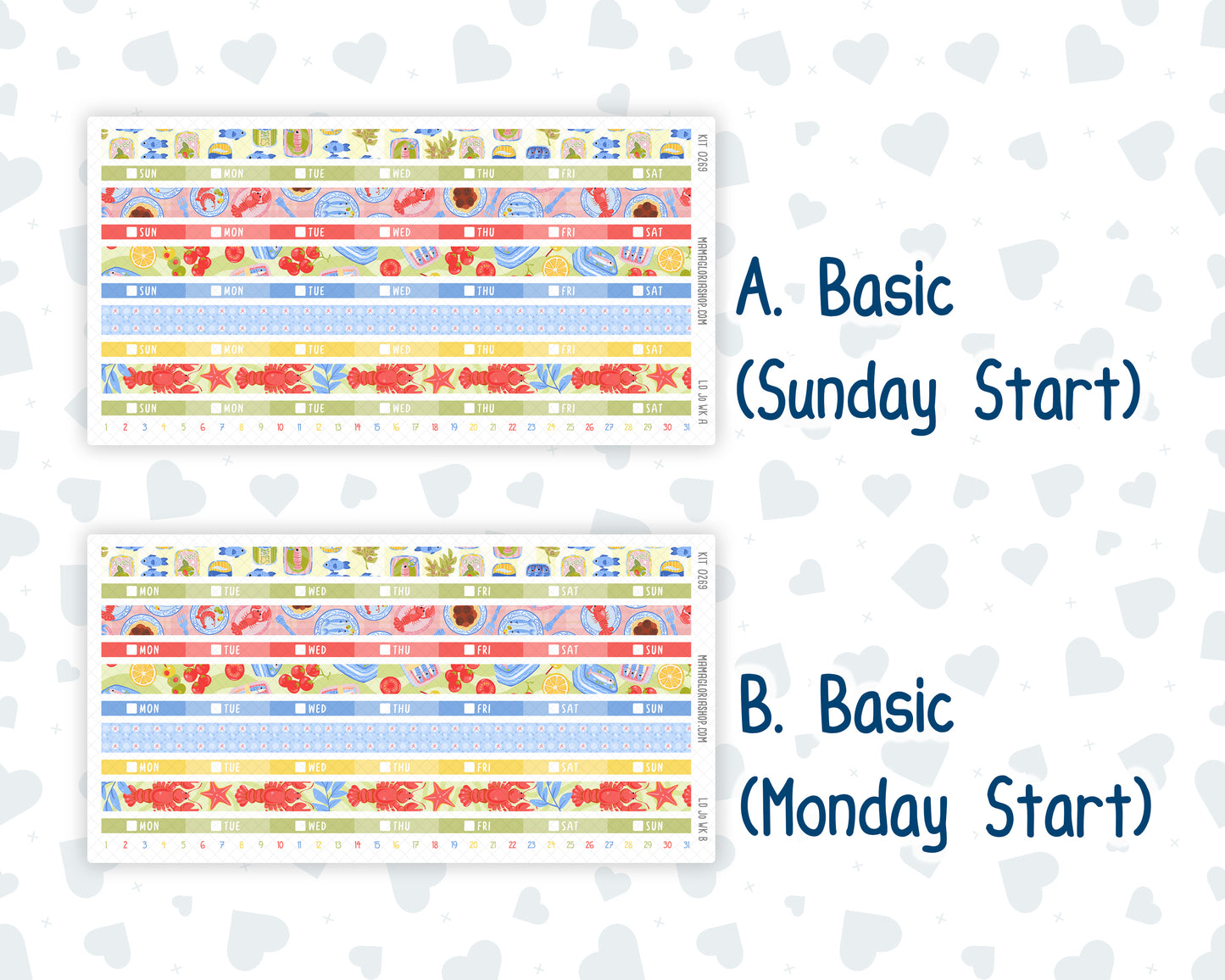 Kit 0269 - Laurel Denise The Jo Planner - Weekly Kit - June - Dolce Mare