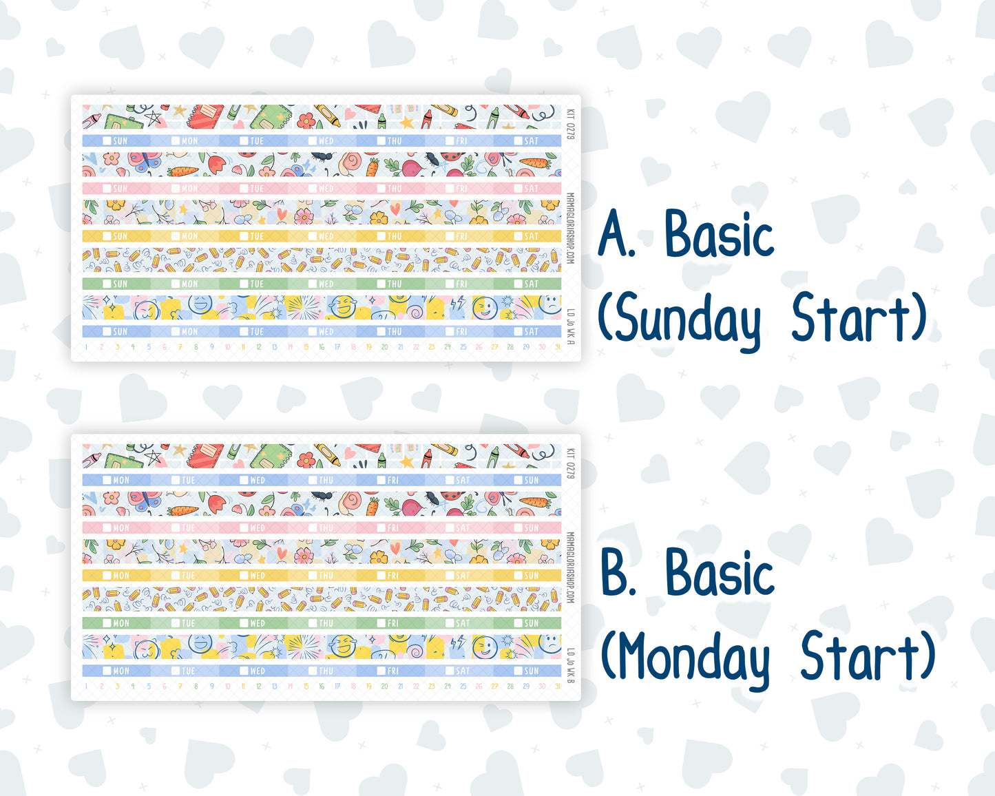 Kit 0279 - Laurel Denise The Jo Planner - Weekly Kit - August - Not Ready For School