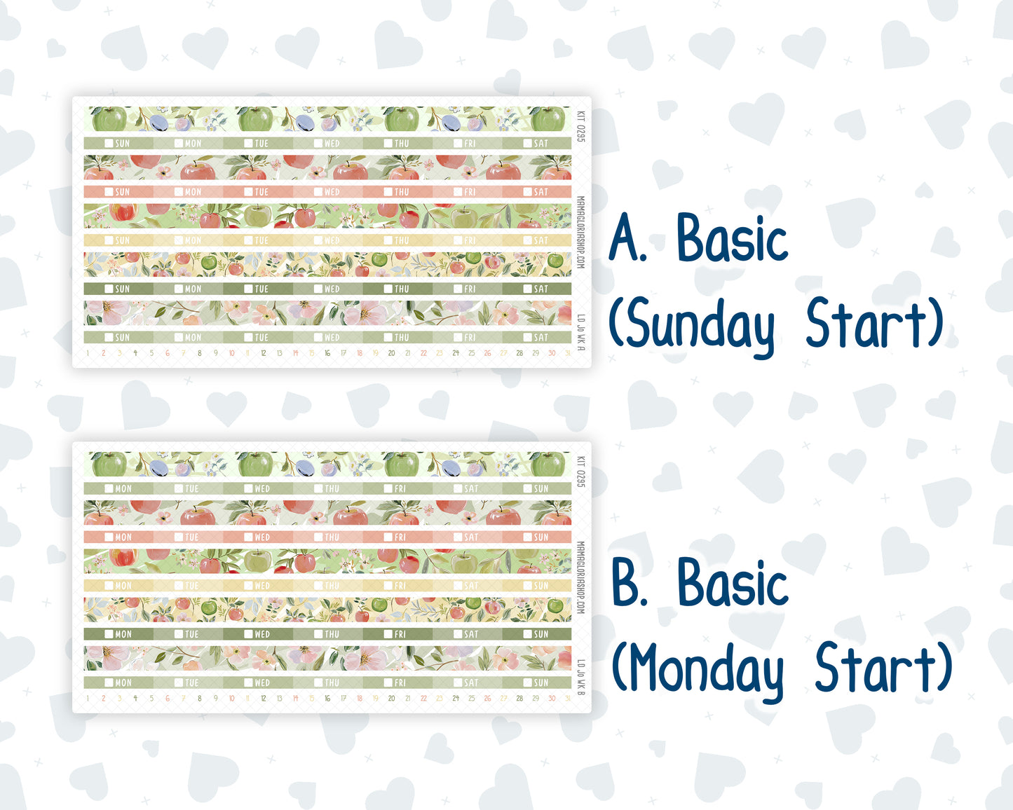 Kit 0295 - Laurel Denise The Jo Planner - Weekly Kit - September - Apple Harvest