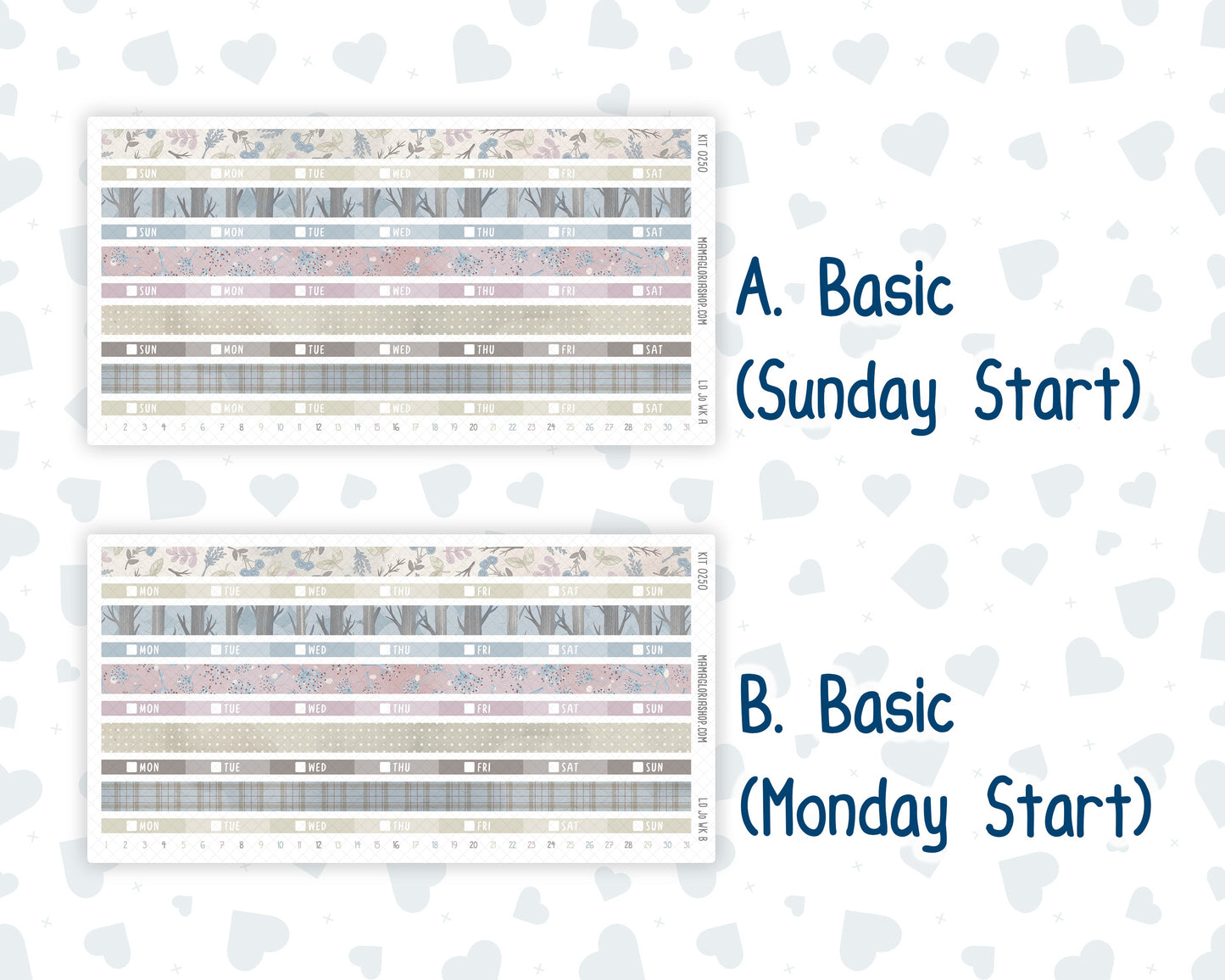 Kit 0250 - Laurel Denise The Jo Planner - Weekly Kit - Quiet January