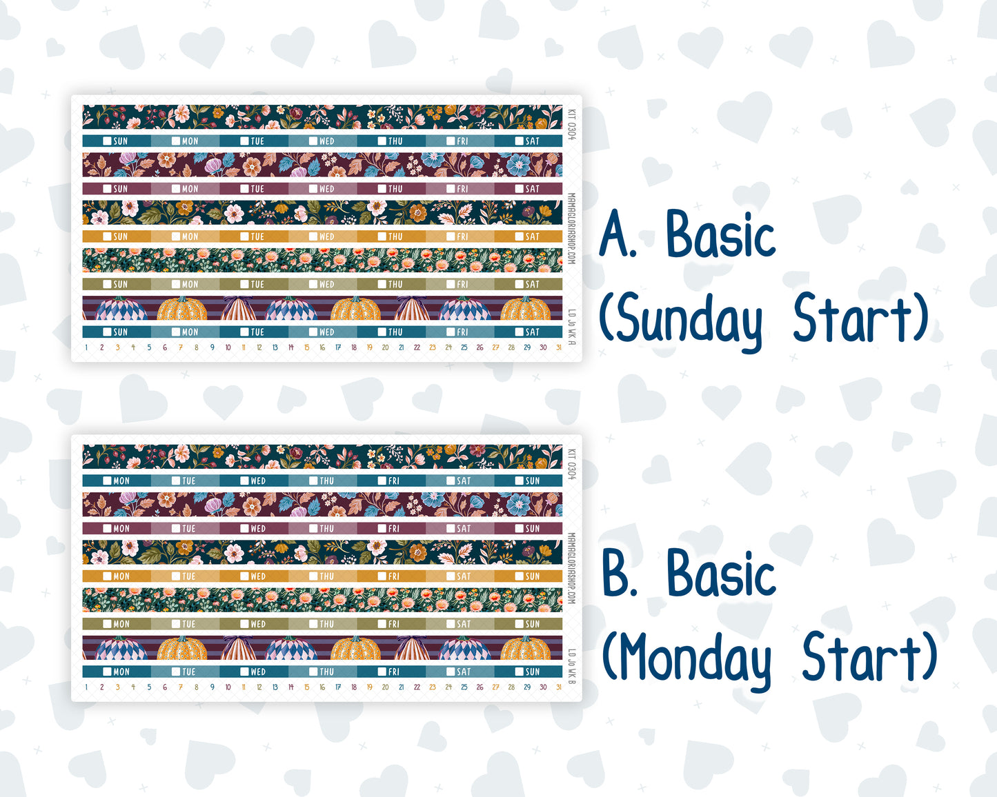 Kit 0304 - Laurel Denise The Jo Planner - Weekly Kit - November - Autumn In Bloom