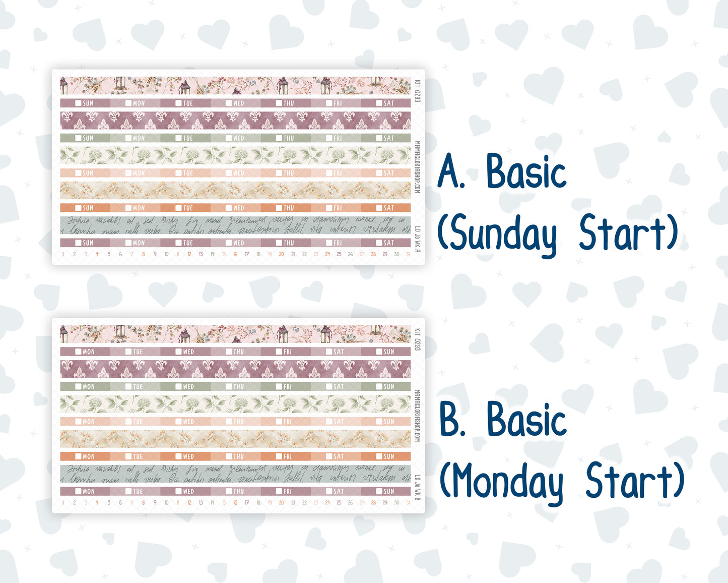 Kit 0293 - Laurel Denise The Jo Planner - Weekly Kit - September - Fleur de Provence