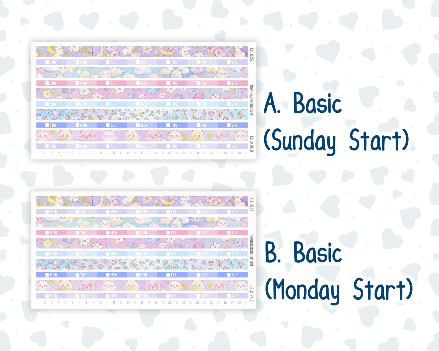 Kit 0252 - Laurel Denise The Jo Planner - Weekly Kit - February - Tokyo Candy Cloud