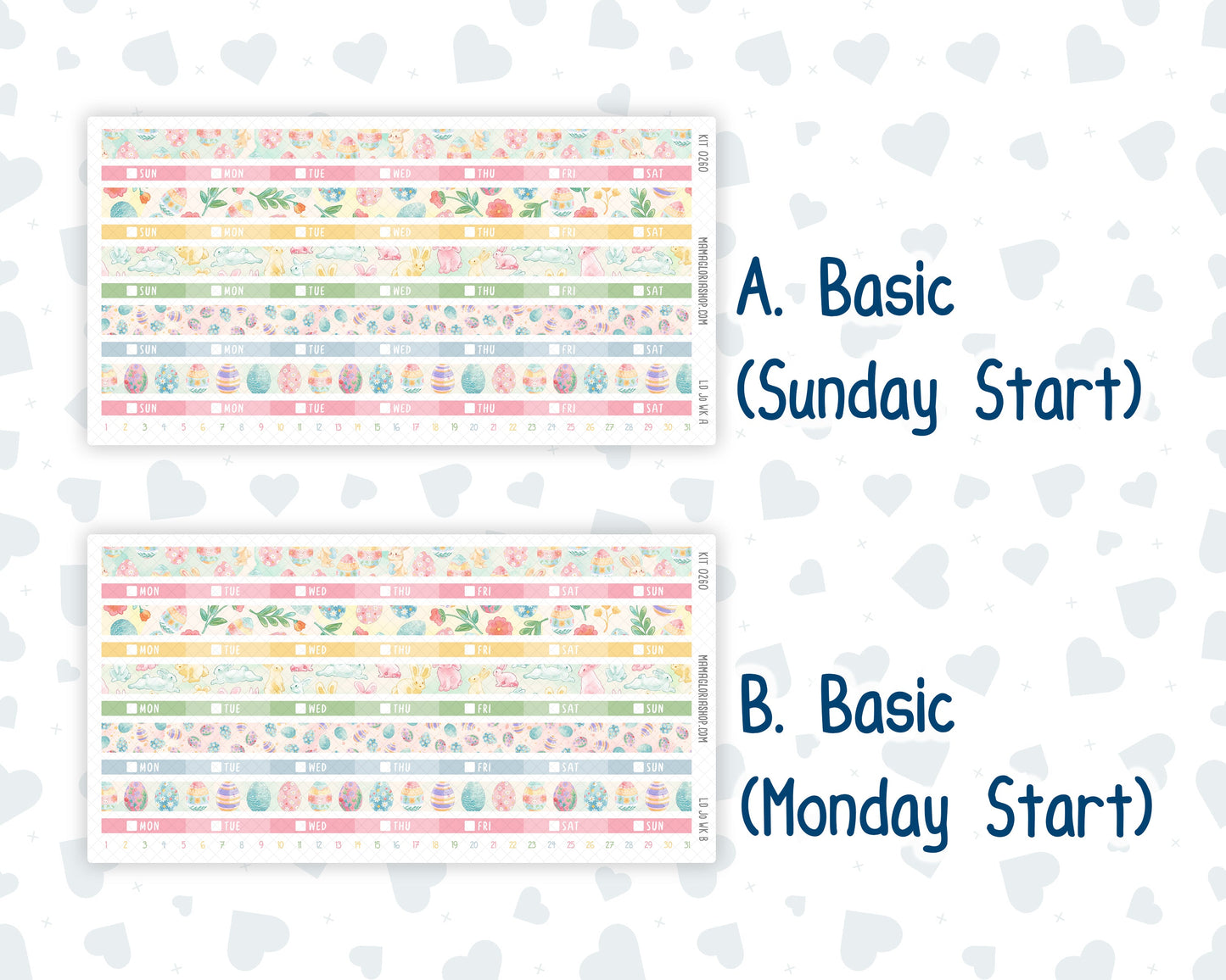 Kit 0260 - Laurel Denise The Jo Planner - Weekly Kit - April - Pastel Egg Hunt