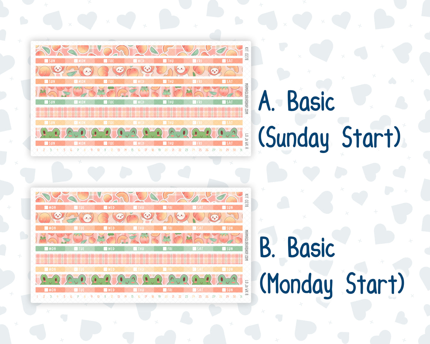 Kit 0278 - Laurel Denise The Jo Planner - Weekly Kit - August - Oops, All Peaches