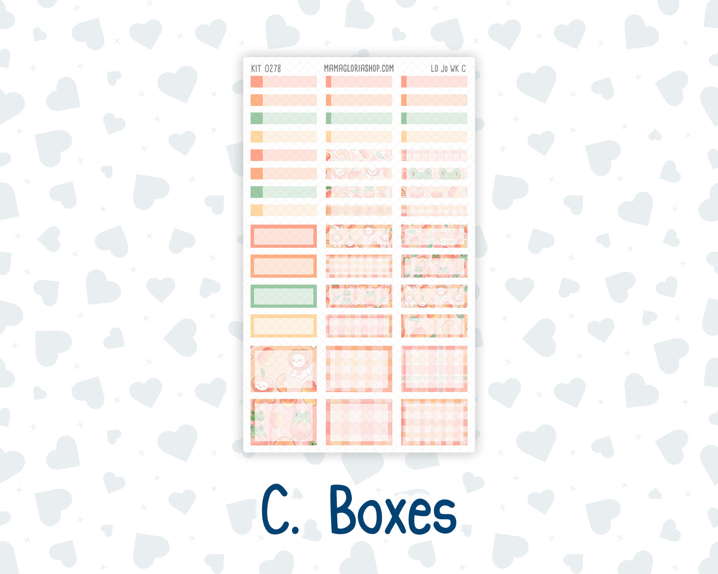 Kit 0278 - Laurel Denise The Jo Planner - Weekly Kit - August - Oops, All Peaches
