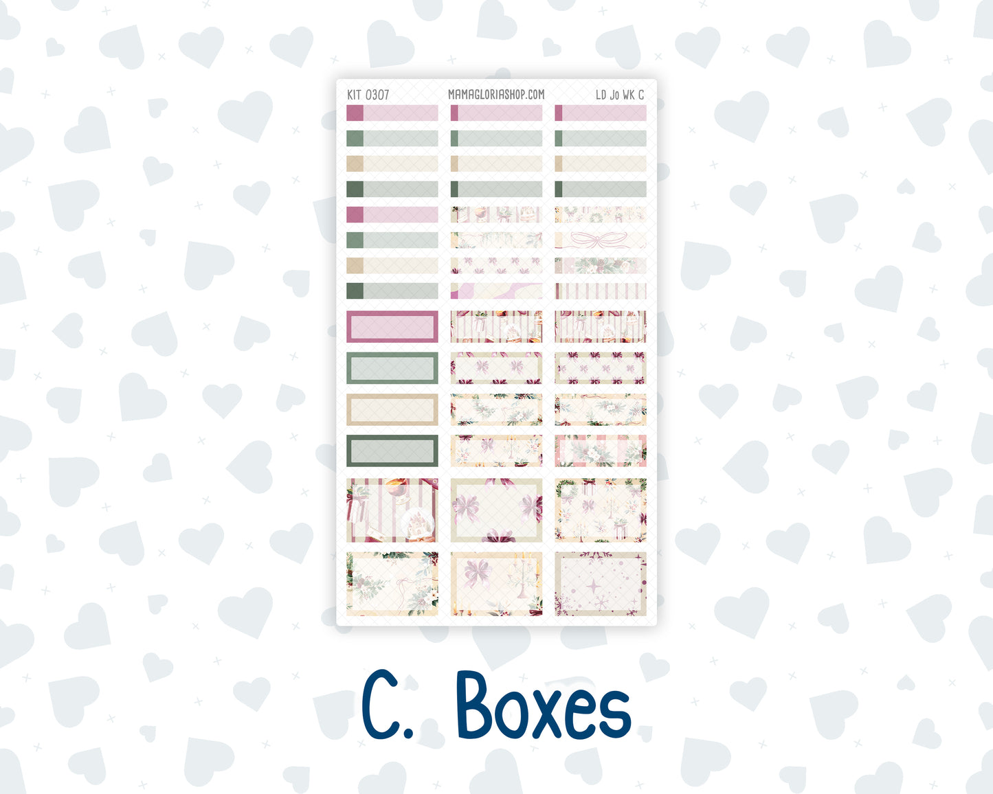 Kit 0307 - Laurel Denise The Jo Planner - Weekly Kit - December - Velvet Hearth