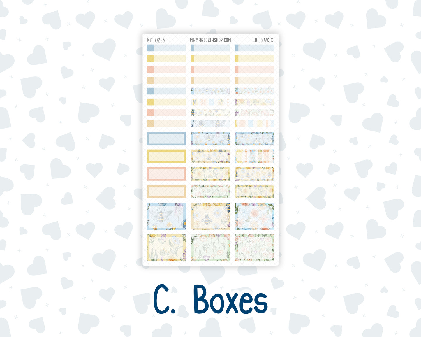 Kit 0265 - Laurel Denise The Jo Planner - Weekly Kit - May - Honeybee Sky