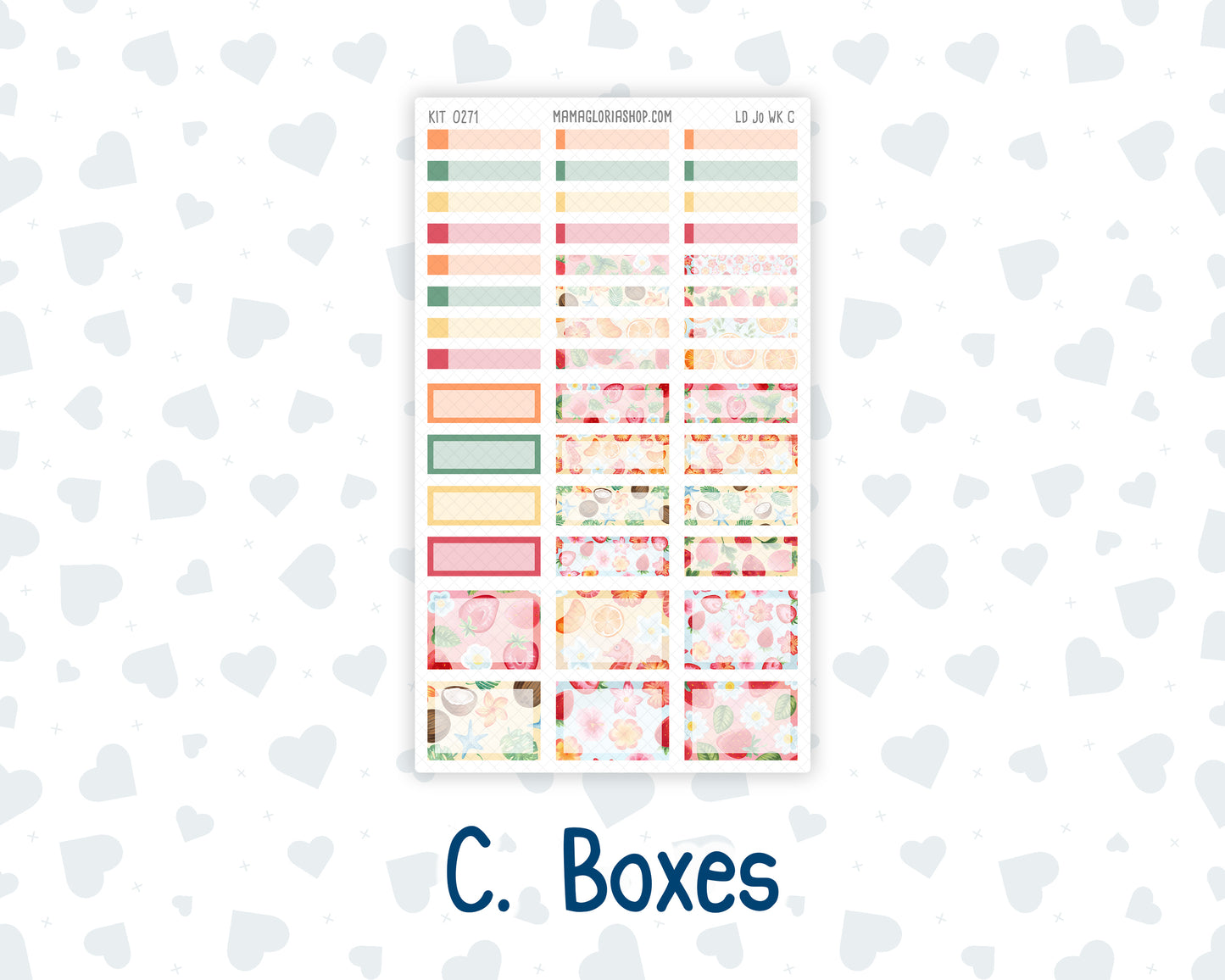 Kit 0271 - Laurel Denise The Jo Planner - Weekly Kit - June - Strawberry Shore