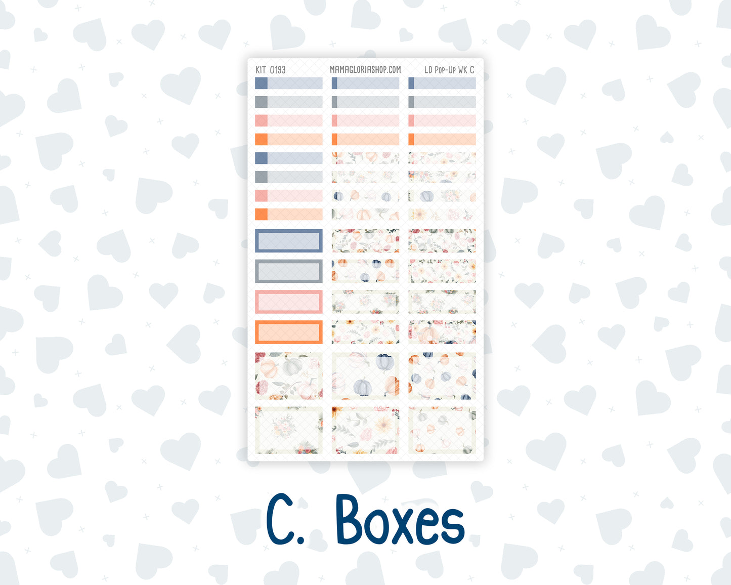 Kit 0193 - Laurel Denise Pop-Up - Weekly Kit - November - Harvest Blooms