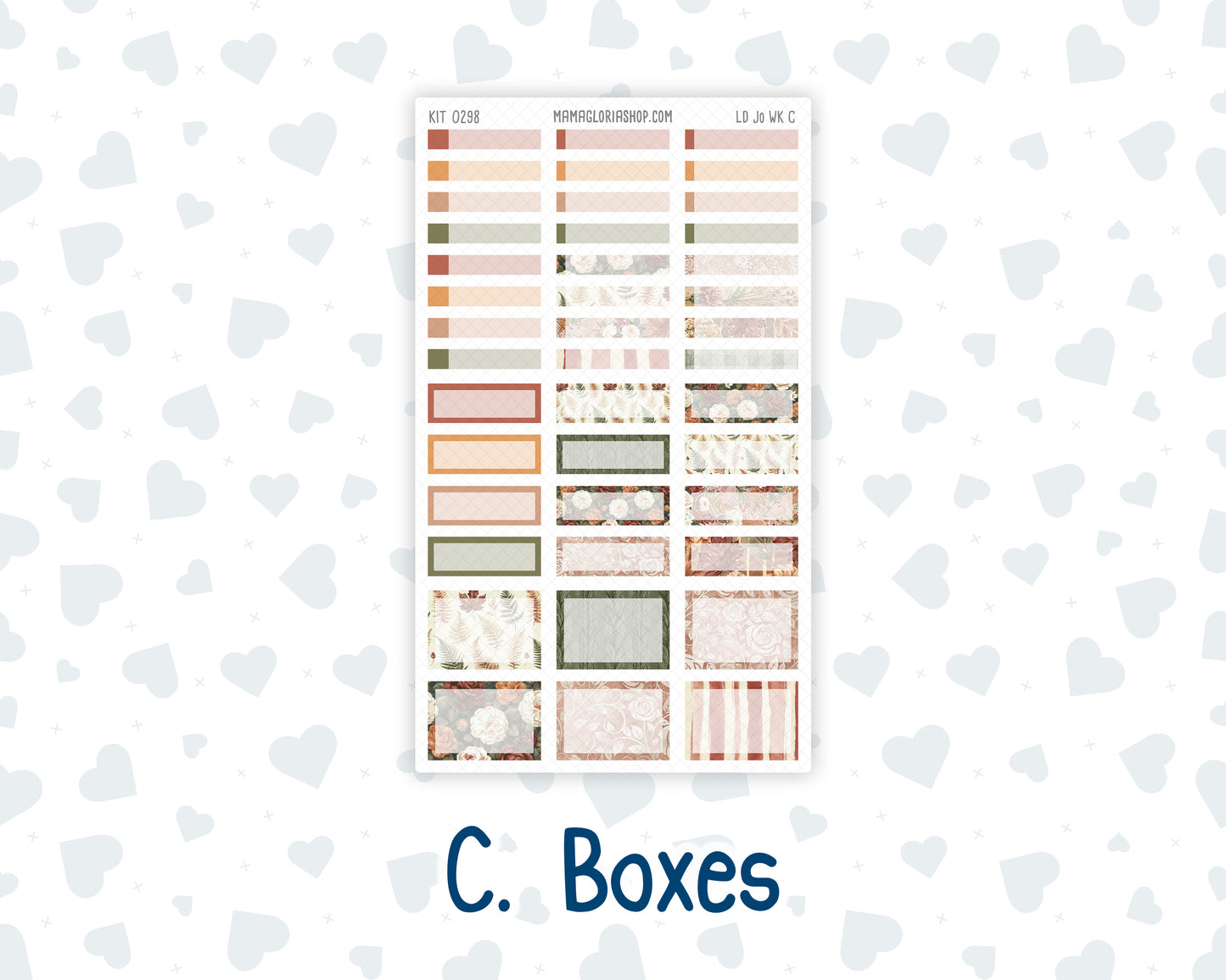 Kit 0298 - Laurel Denise The Jo Planner - Weekly Kit - October - Velvet Bloom