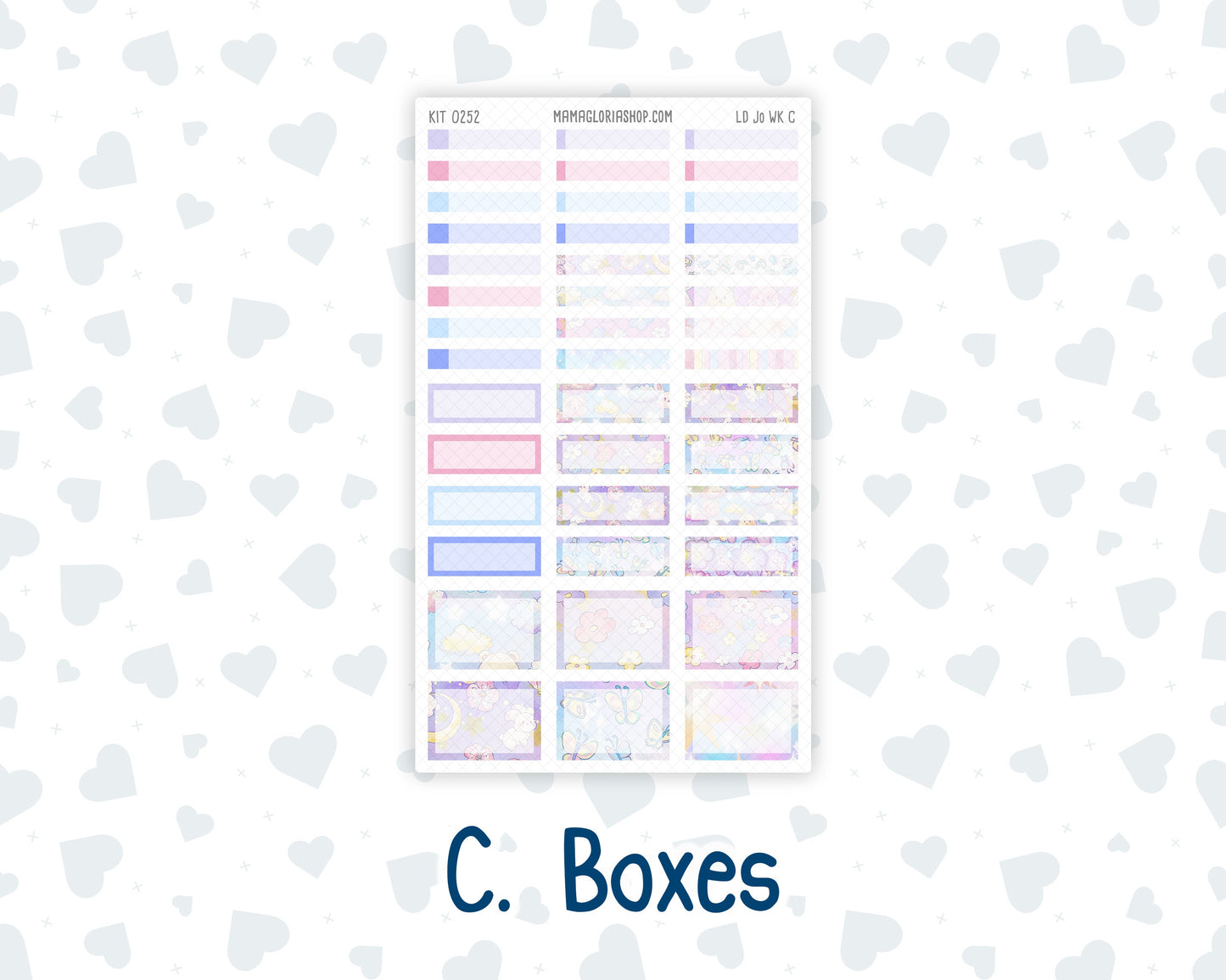 Kit 0252 - Laurel Denise The Jo Planner - Weekly Kit - February - Tokyo Candy Cloud