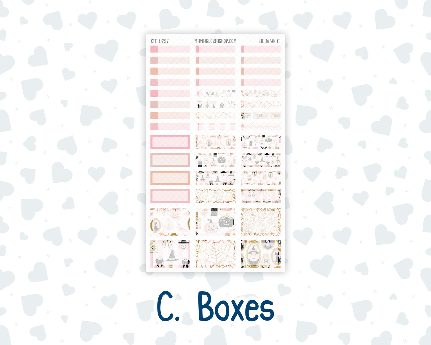 Kit 0297 - Laurel Denise The Jo Planner - Weekly Kit - October - Pink Spell